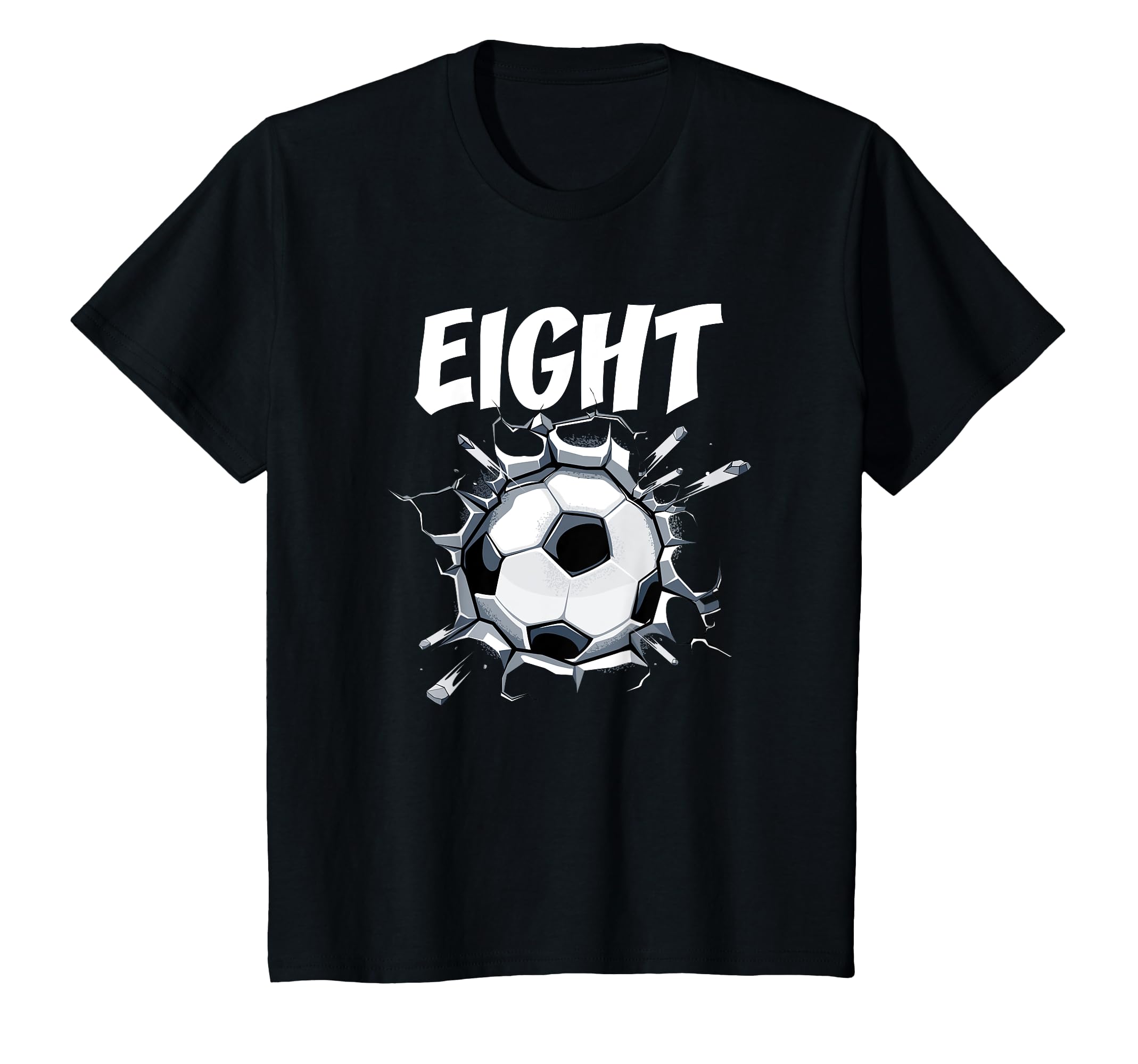 8 Year Old Soccer Birthday Party Theme T-Shirt - Novelty Apparel Unisex - T-Shirt, Sweatshirt, Hoodie
