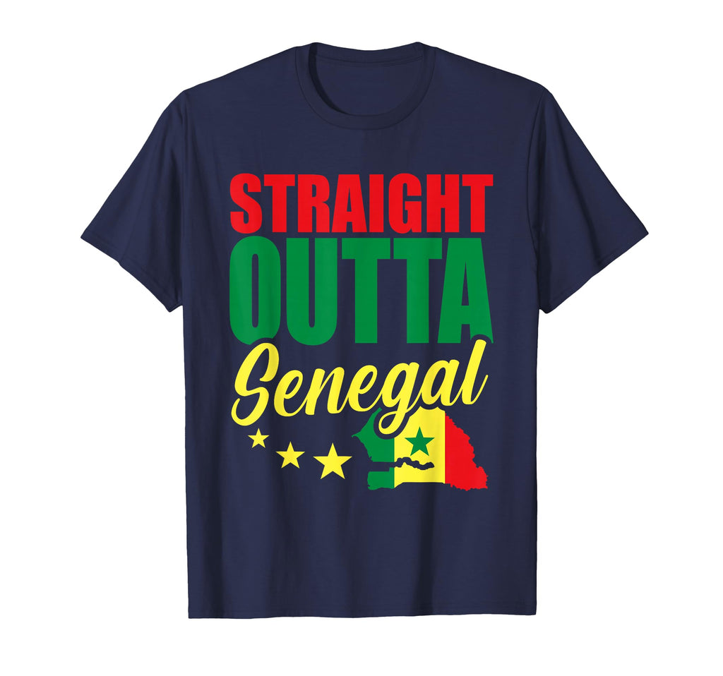 Funny Senegal Flag Roots From Usa T-Shirt - Trendy Graphic for Adults - T-Shirt, Sweatshirt, Hoodie
