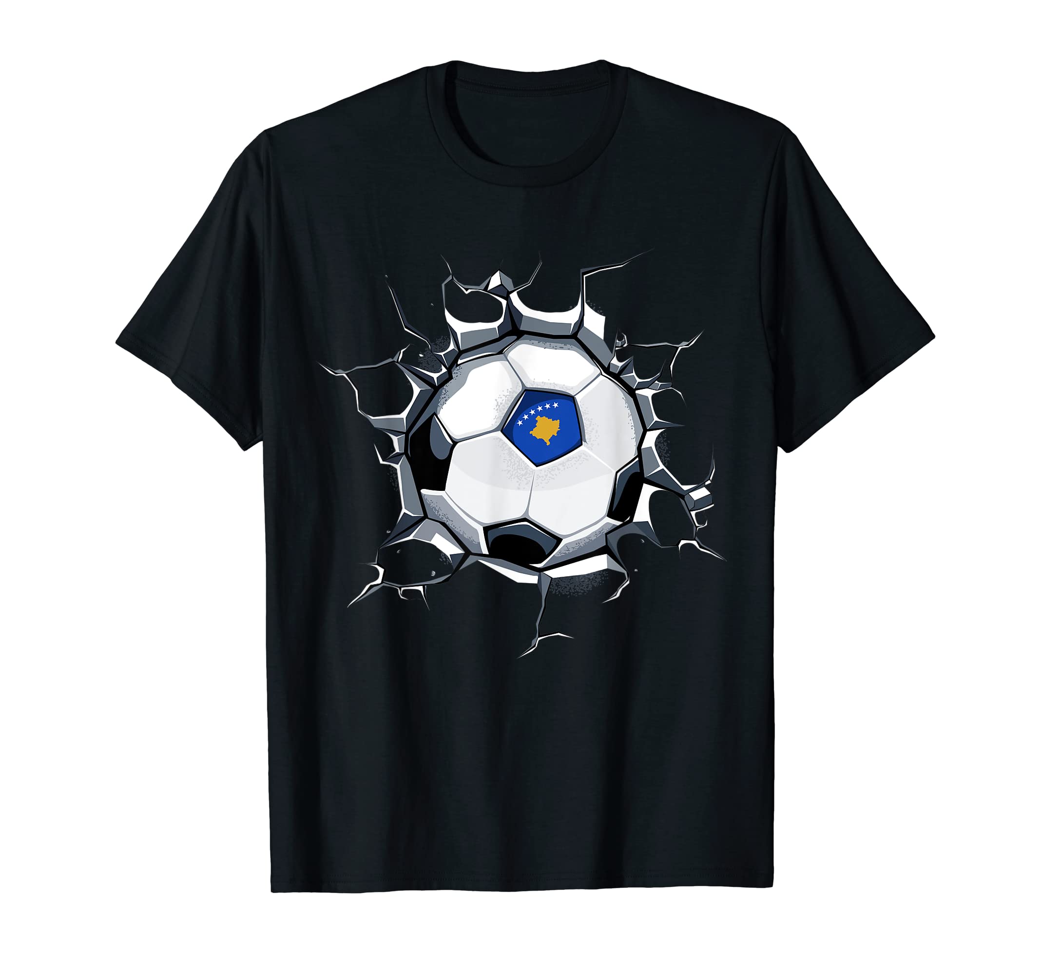 Kosovo Soccer Fans Jersey Kosovar T-Shirt - Custom Art Print Men Women - T-Shirt, Sweatshirt, Hoodie