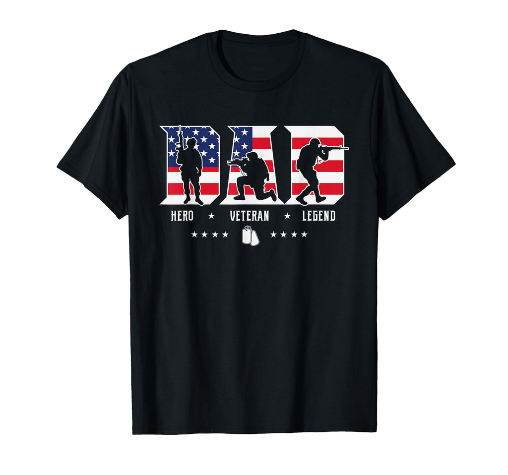 Veteran Dad Hero Legend Fathers Day T-Shirt - Trendy Graphic Men Women - T-Shirt, Sweatshirt, Hoodie