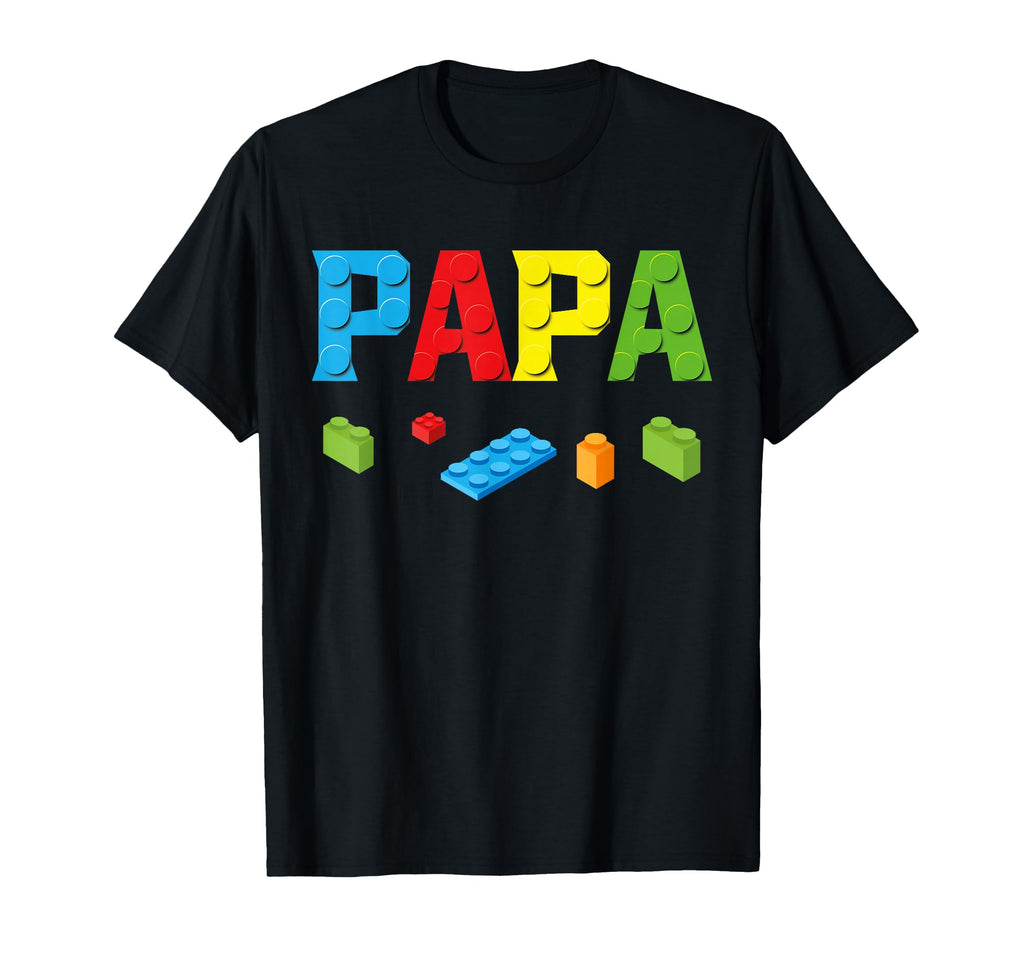 Papa Master Builder Building Bricks T-Shirt - Custom Art Print Unisex - T-Shirt, Sweatshirt, Hoodie