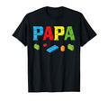 Papa Master Builder Building Bricks T-Shirt - Custom Art Print Unisex - T-Shirt, Sweatshirt, Hoodie