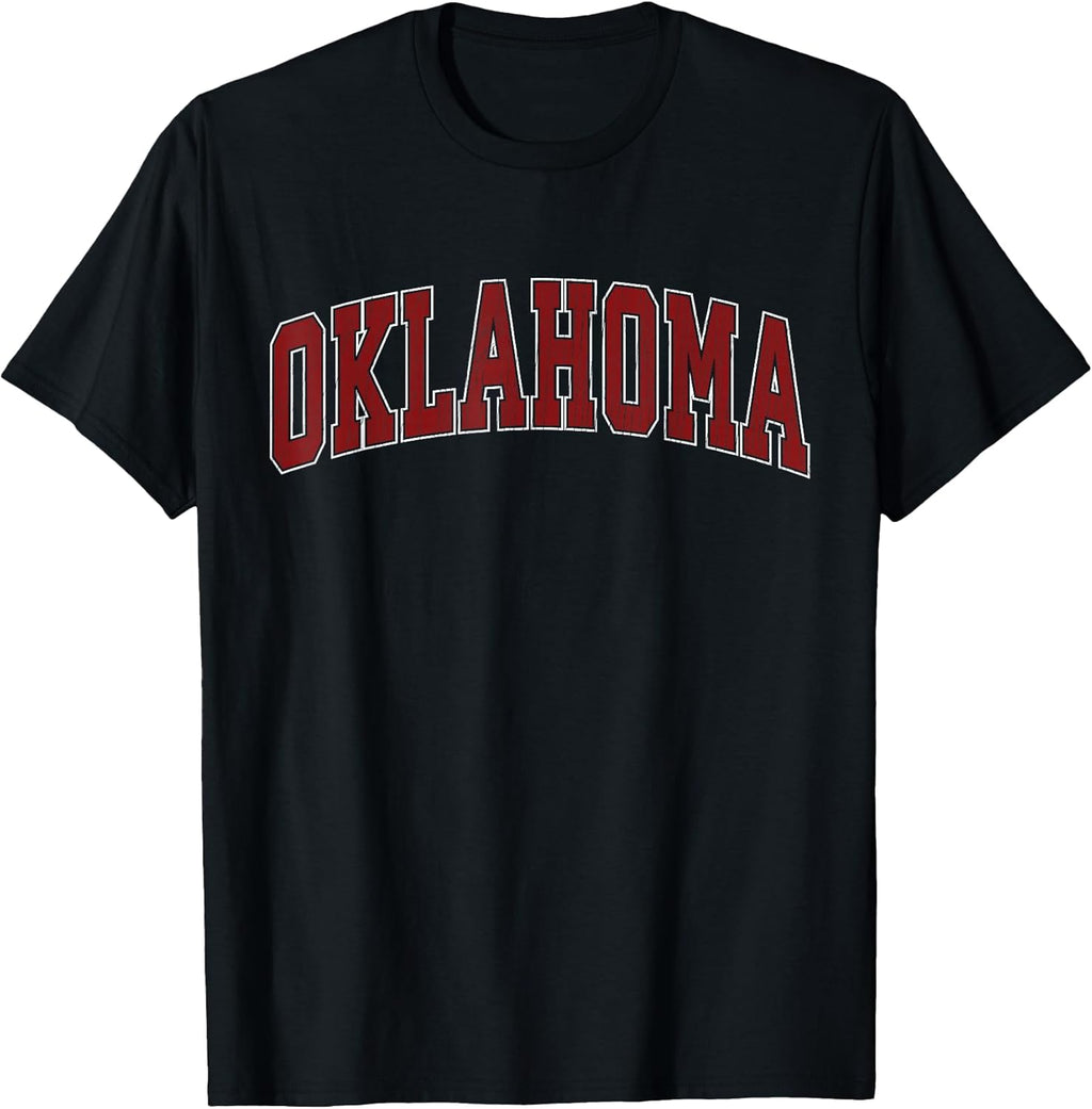Oklahoma OK Vintage Athletic Sports Design Red Style - Adult & Kids T-Shirts, Sweatshirts & Hoodies apparel design preview 1