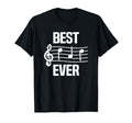 Best Dad Ever Music Notes Funny Fathers T-Shirt - Minimalist Print Unisex - T-Shirt, Sweatshirt, Hoodie