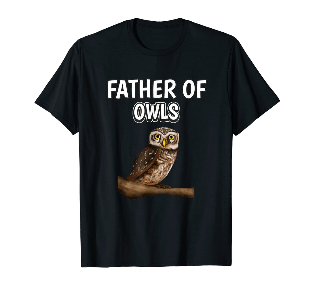 Mens Owl Dad Fathers Day Father T-Shirt - Fun Novelty Design for Adults - T-Shirt, Sweatshirt, Hoodie