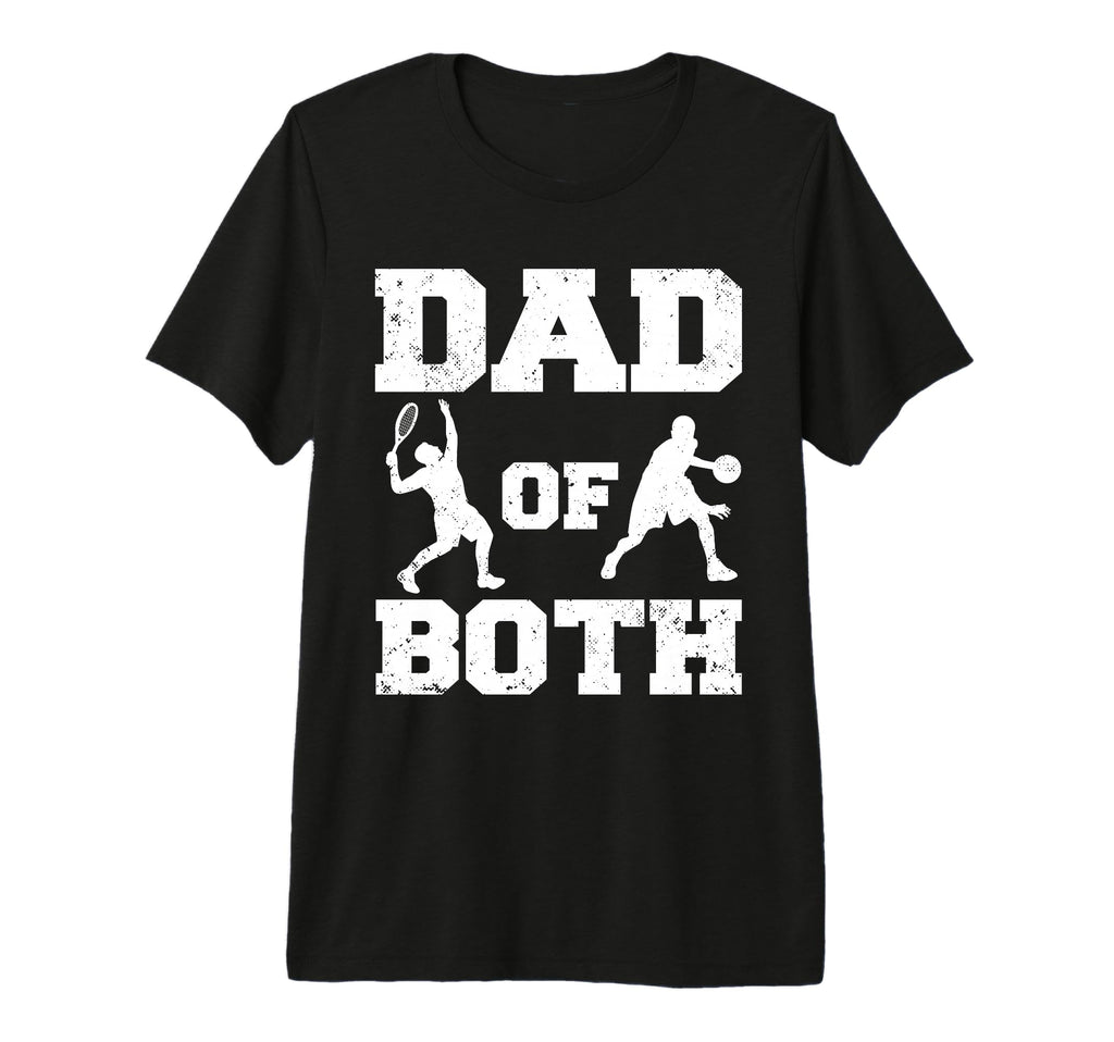 Mens Dad Both Funny Tennis T-Shirt - Custom Art Print for Adults - T-Shirt, Sweatshirt, Hoodie