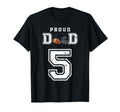 Custom Proud Football Dad Number 5 T-Shirt - Custom Art Print Men Women - T-Shirt, Sweatshirt, Hoodie