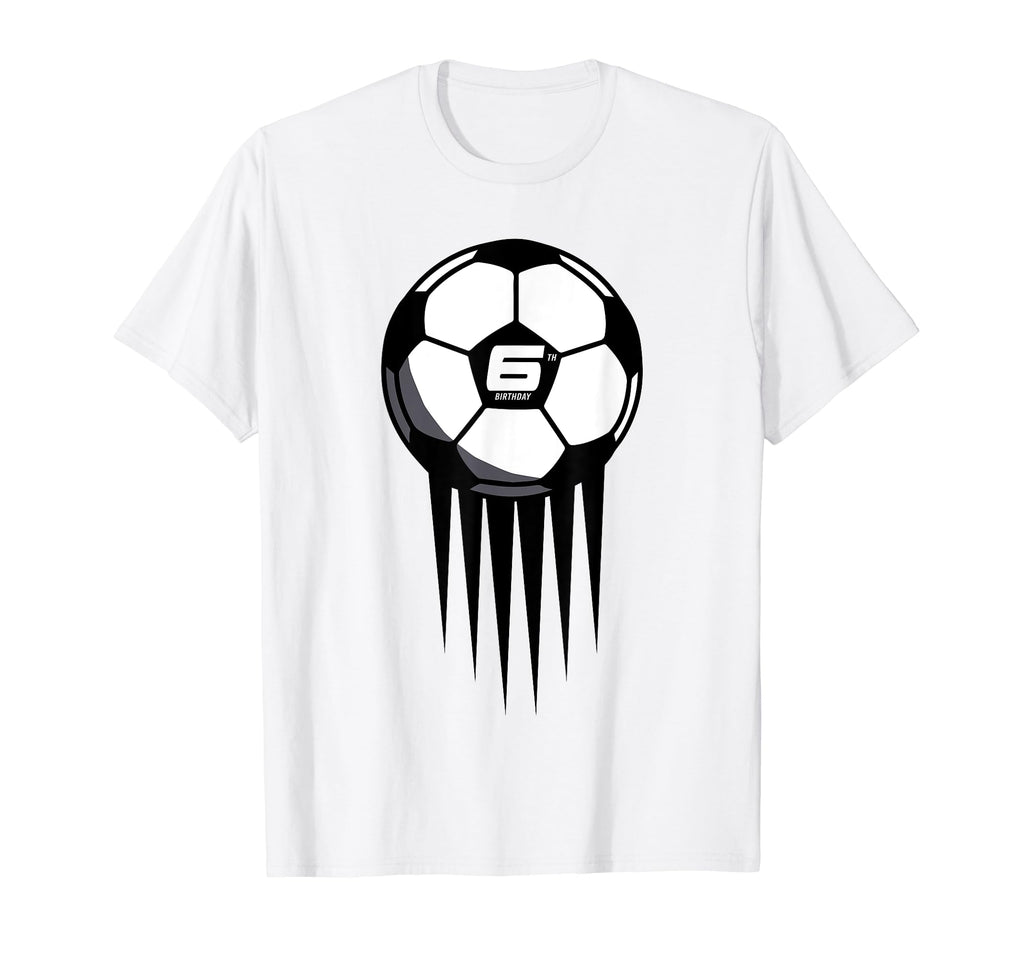 6Th Birthday Soccer 6 Years Old T-Shirt - Custom Art Print Men Women - T-Shirt, Sweatshirt, Hoodie