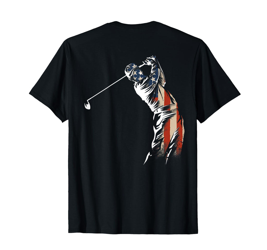 American Flag Golf Golfer Golfing Dad T-Shirt - Fun Novelty Design Unisex - T-Shirt, Sweatshirt, Hoodie