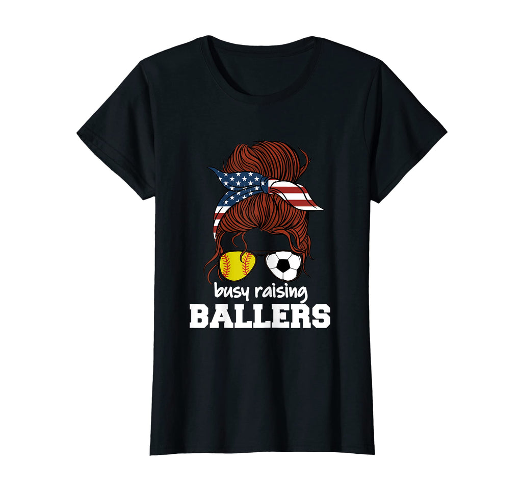 Womens Softball And Soccer Mom Busy T-Shirt - Custom Art Print Men Women - T-Shirt, Sweatshirt, Hoodie
