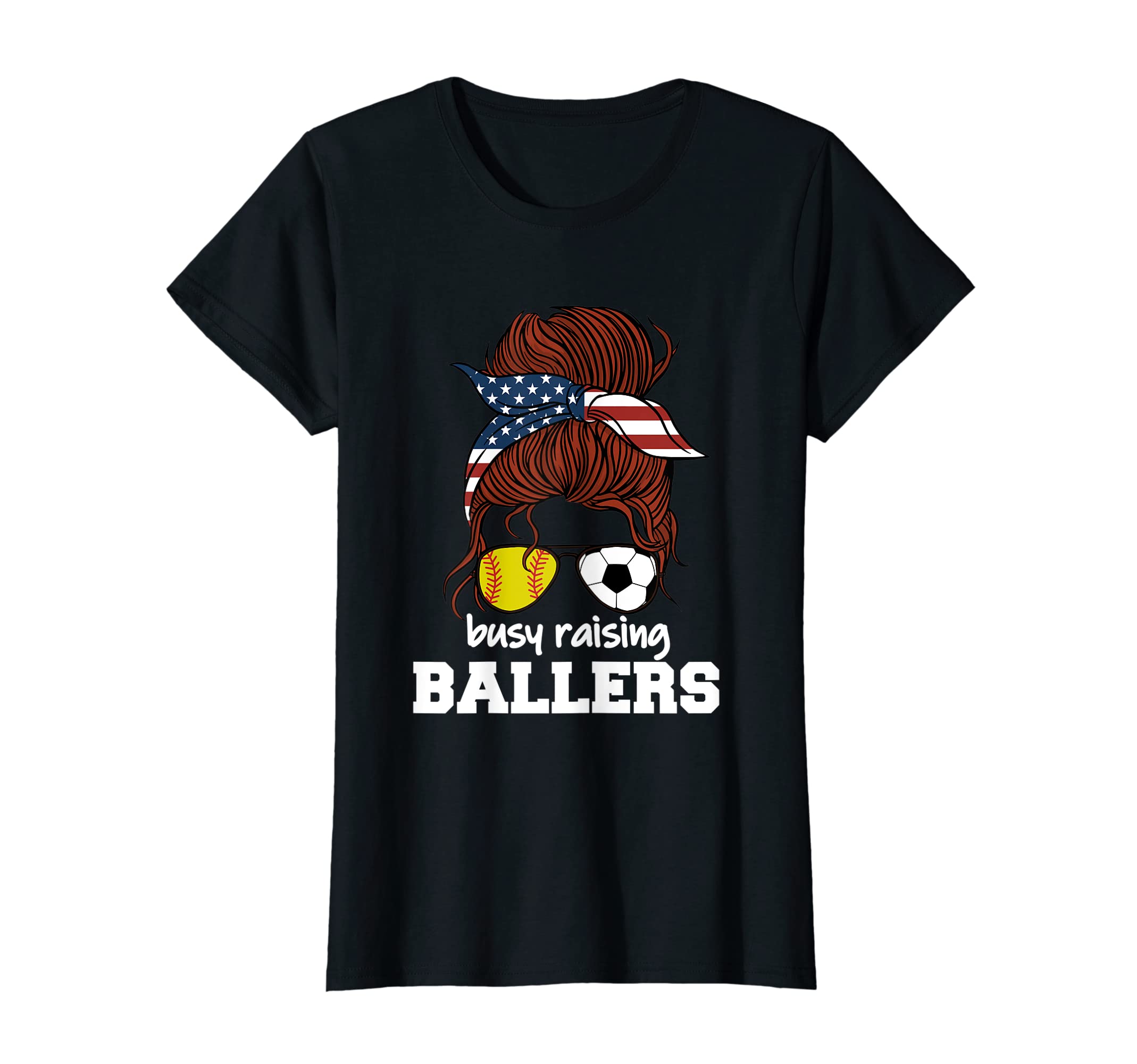 Womens Softball And Soccer Mom Busy T-Shirt - Custom Art Print Men Women - T-Shirt, Sweatshirt, Hoodie