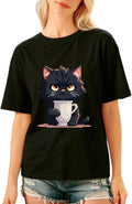 Funny Cat for Women Cute Pixel Art Graphic Summer - Adult & Kids T-Shirts, Sweatshirts & Hoodies apparel design preview 1