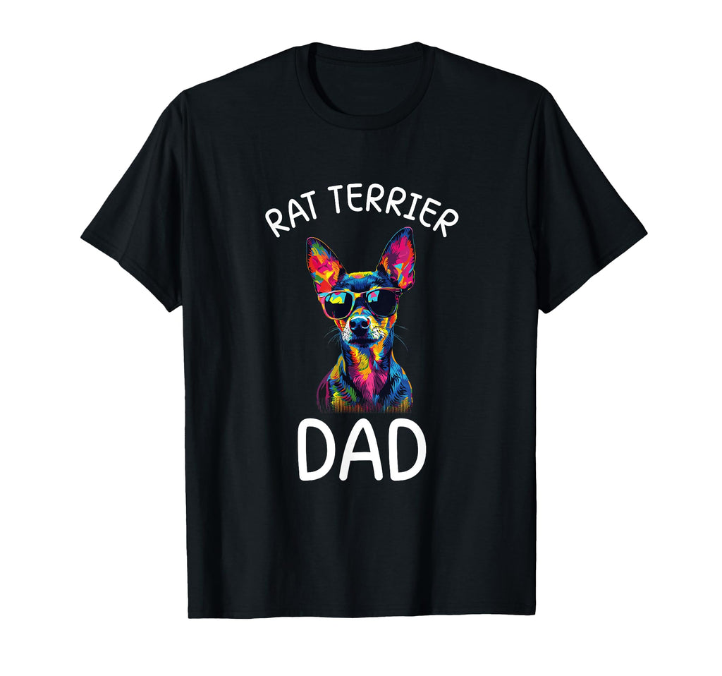 Rat Terrier Dad Pop Art Mens Rat T-Shirt - Minimalist Print Men Women - T-Shirt, Sweatshirt, Hoodie