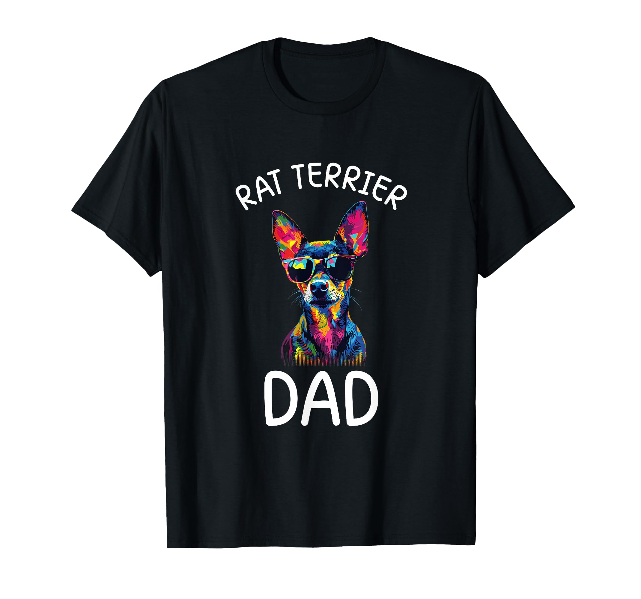 Rat Terrier Dad Pop Art Mens Rat T-Shirt - Minimalist Print Men Women - T-Shirt, Sweatshirt, Hoodie
