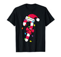 Candy Cane Santa Hat And Lights T-Shirt - Trendy Graphic for Adults - T-Shirt, Sweatshirt, Hoodie
