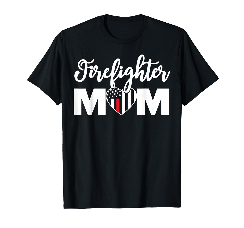 Firefighter Mom Proud Mother Thin Red T-Shirt - Graphic Print Men Women - T-Shirt, Sweatshirt, Hoodie