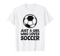 Just Who Loves Soccer T-Shirt - Minimalist Print for Adults - T-Shirt, Sweatshirt, Hoodie