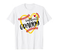 Personalized Softball Heart Granny T-Shirt - Aesthetic Graphic Unisex - T-Shirt, Sweatshirt, Hoodie