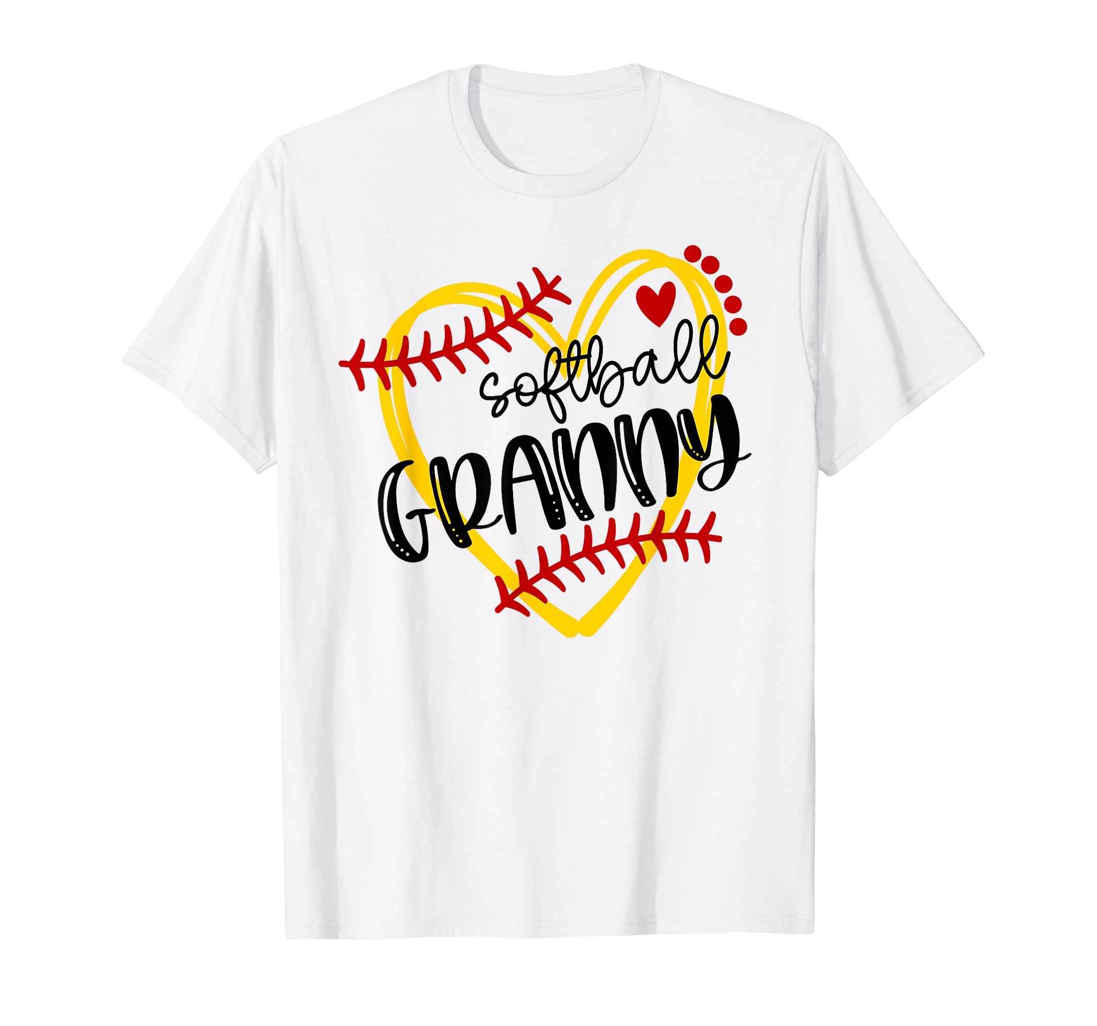 Personalized Softball Heart Granny T-Shirt - Aesthetic Graphic Unisex - T-Shirt, Sweatshirt, Hoodie