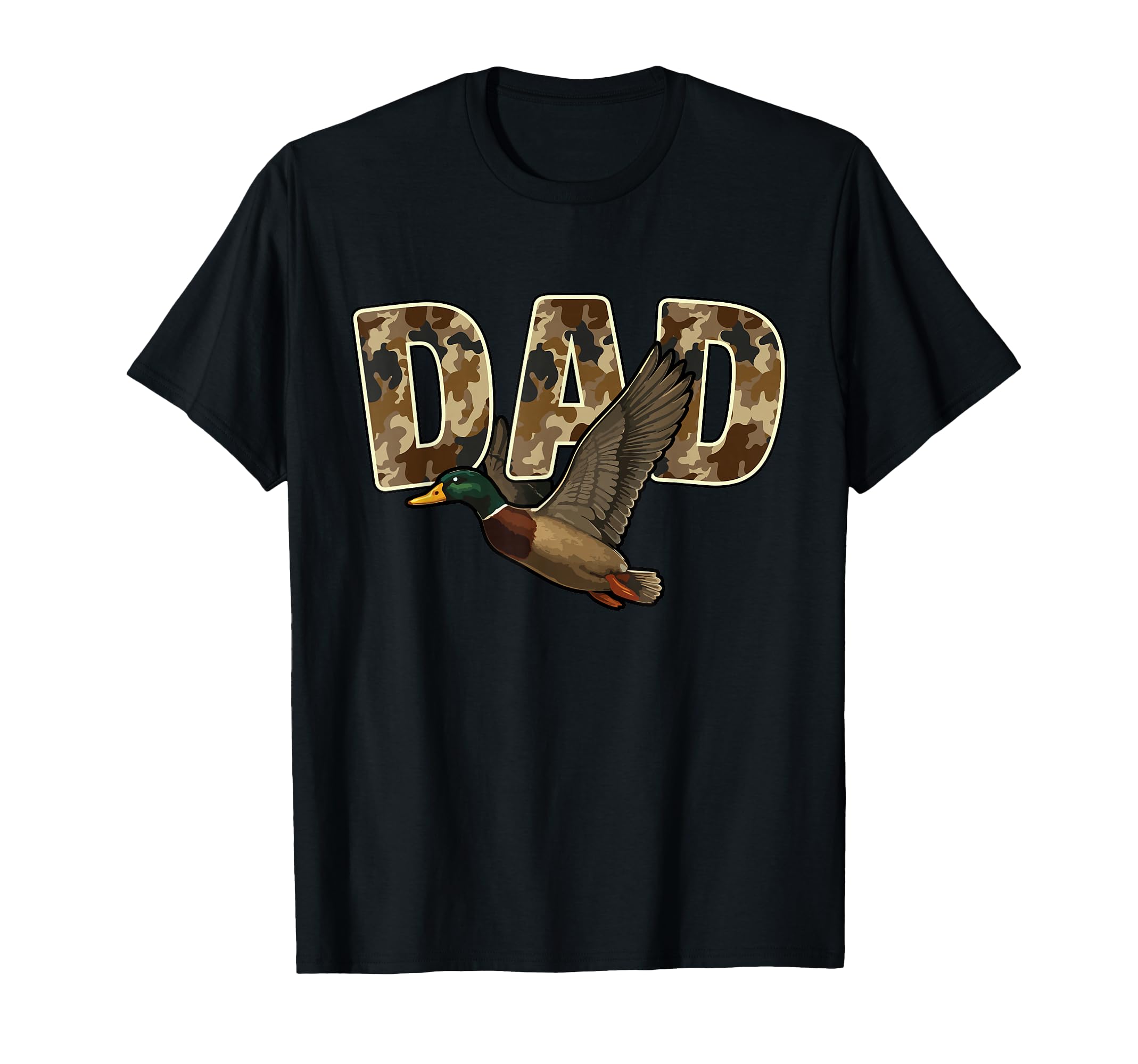 Camouflage Mallard Duck Camo Hunting Dad T-Shirt - Graphic Print Unisex - T-Shirt, Sweatshirt, Hoodie