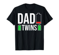 Funny Tired Dad Low Battery Dad Twins T-Shirt - Novelty Apparel for Adults - T-Shirt, Sweatshirt, Hoodie