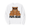 Papa Bear Two Cubs Sunglasses Sweatshirt - Streetwear Style Men Women - T-Shirt, Sweatshirt, Hoodie