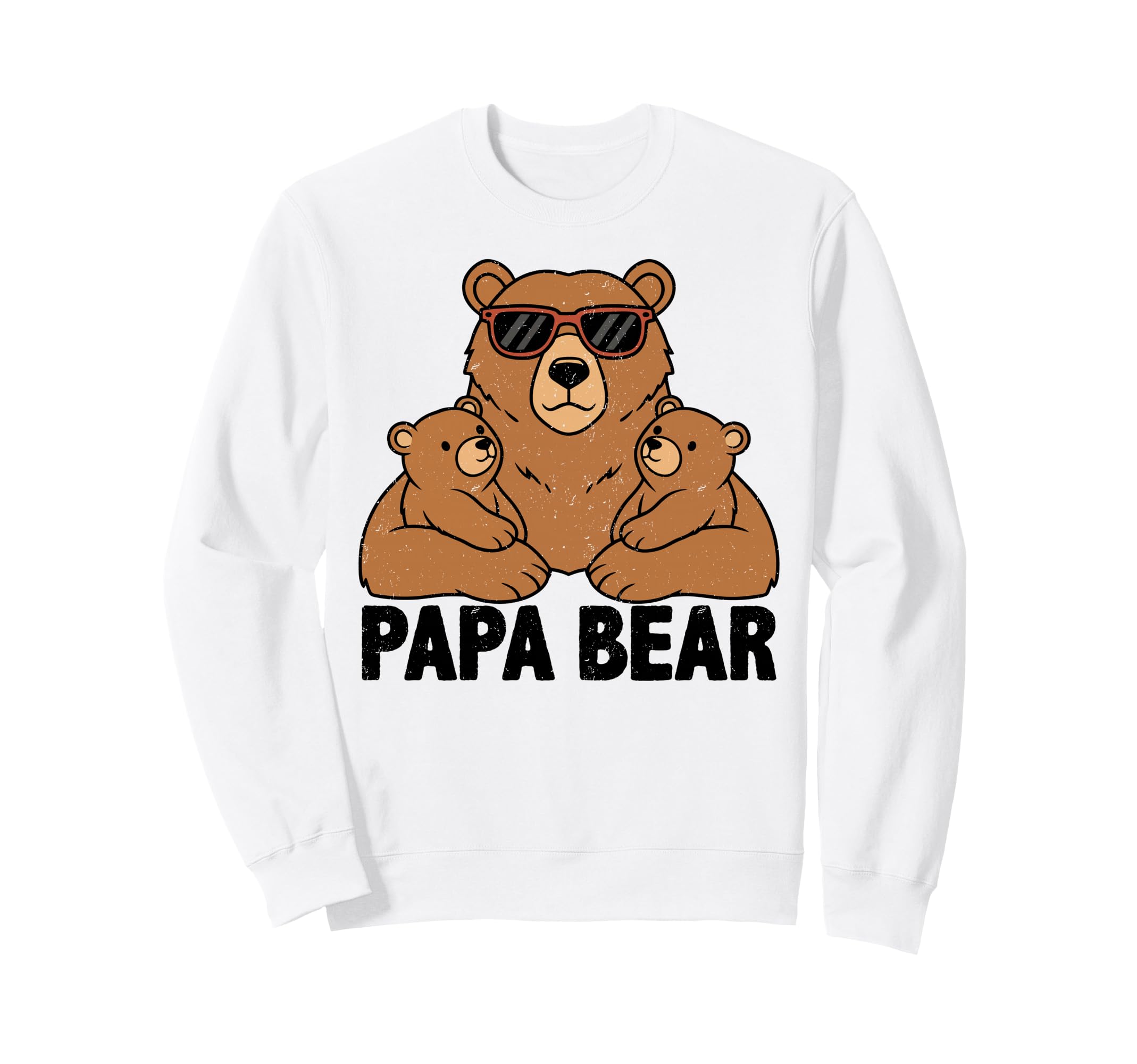 Papa Bear Two Cubs Sunglasses Sweatshirt - Streetwear Style Men Women - T-Shirt, Sweatshirt, Hoodie