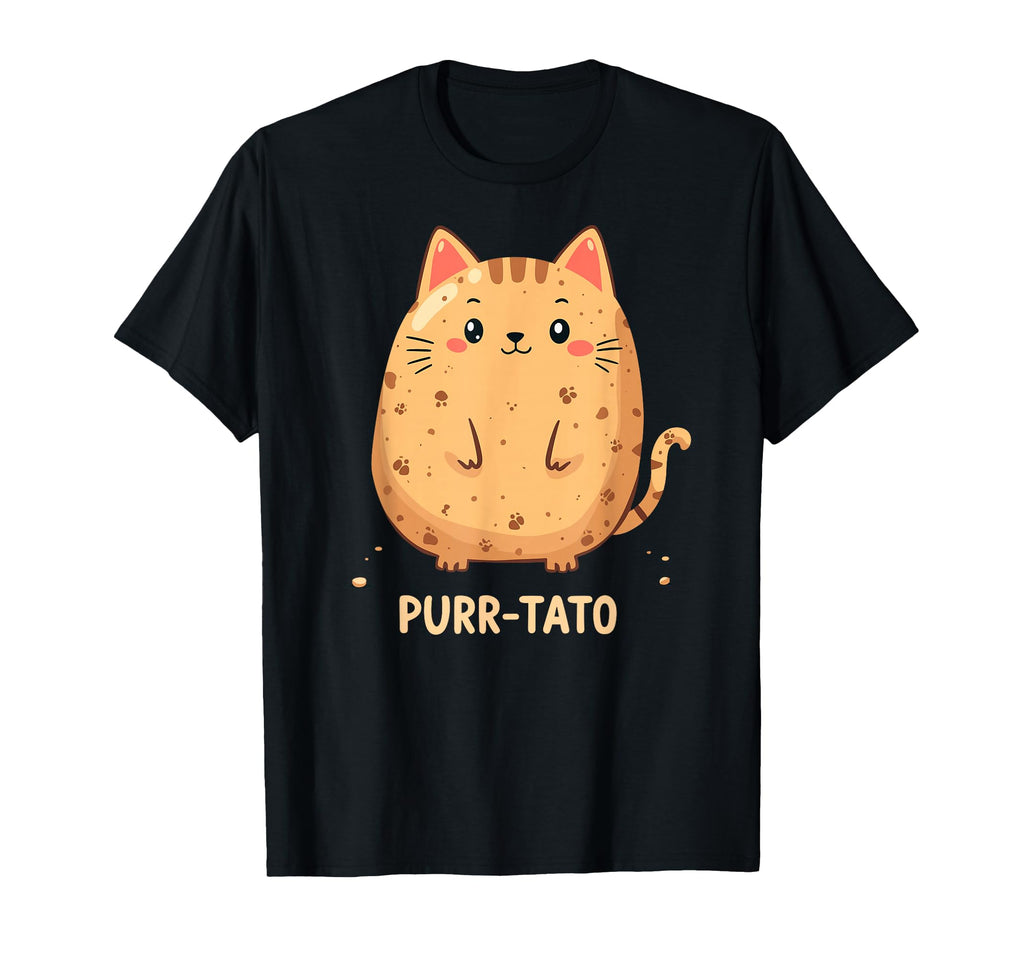 Purr Tato Cat Potato Vegetarian Joke T-Shirt - Unique Graphic Men Women - T-Shirt, Sweatshirt, Hoodie