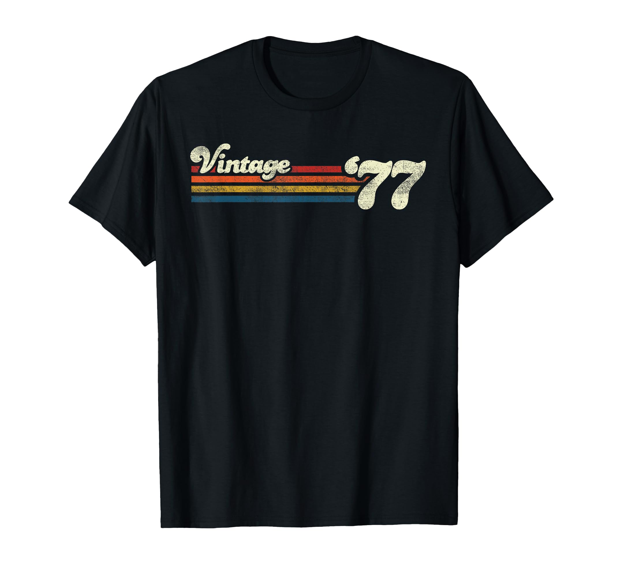 1977 Chest Stripe Birthday T-Shirt - Fun Novelty Design Men Women - T-Shirt, Sweatshirt, Hoodie