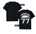 Custom Proud Football Dad Number 77 T-Shirt - Minimalist Print Unisex - T-Shirt, Sweatshirt, Hoodie