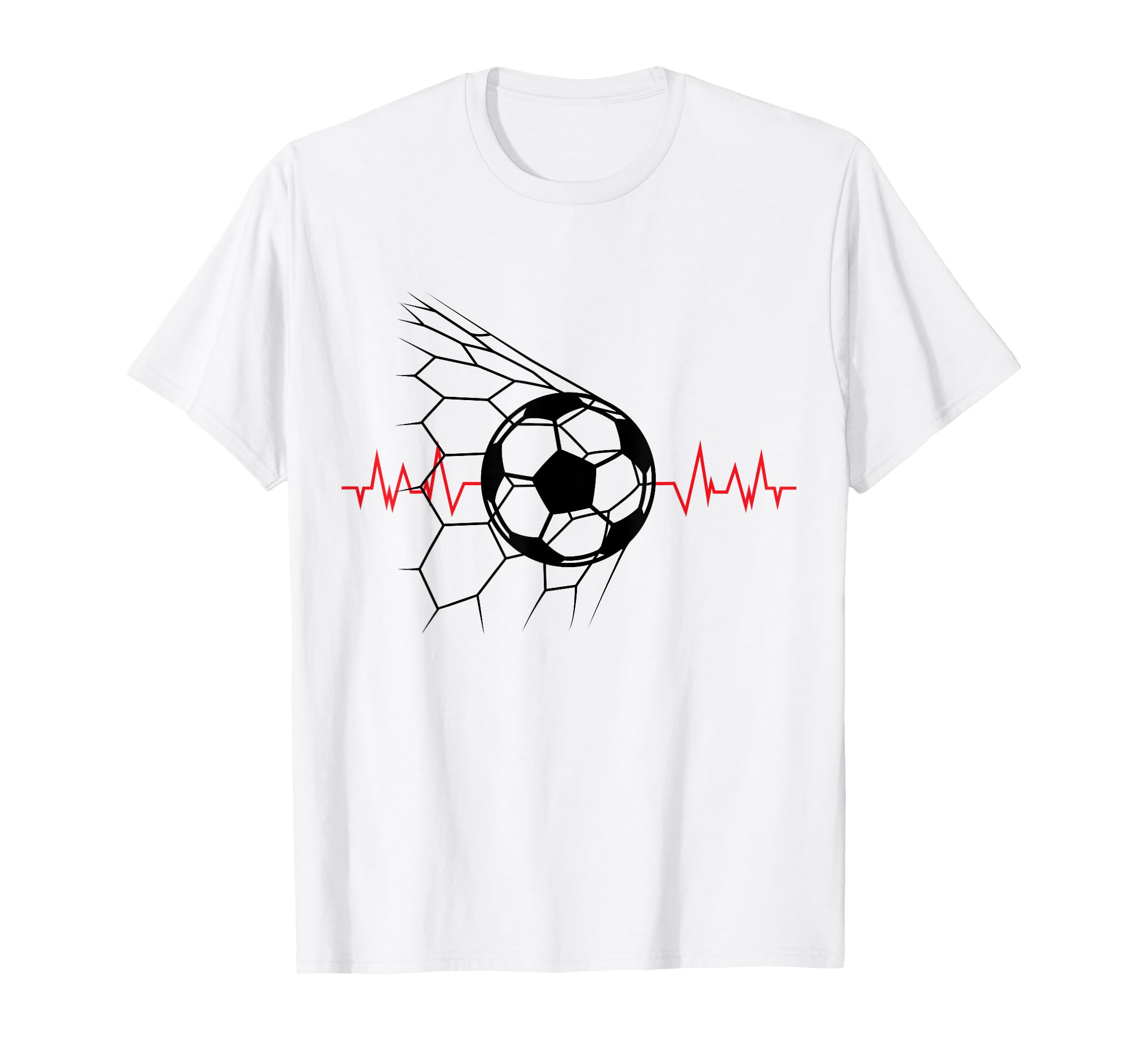 Soccer Ball Heartbeat Players And T-Shirt - Fun Novelty Design for Adults - T-Shirt, Sweatshirt, Hoodie