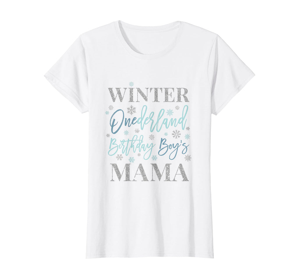 Mama Blue Winter Onederland 1St T-Shirt - Graphic Print for Adults - T-Shirt, Sweatshirt, Hoodie