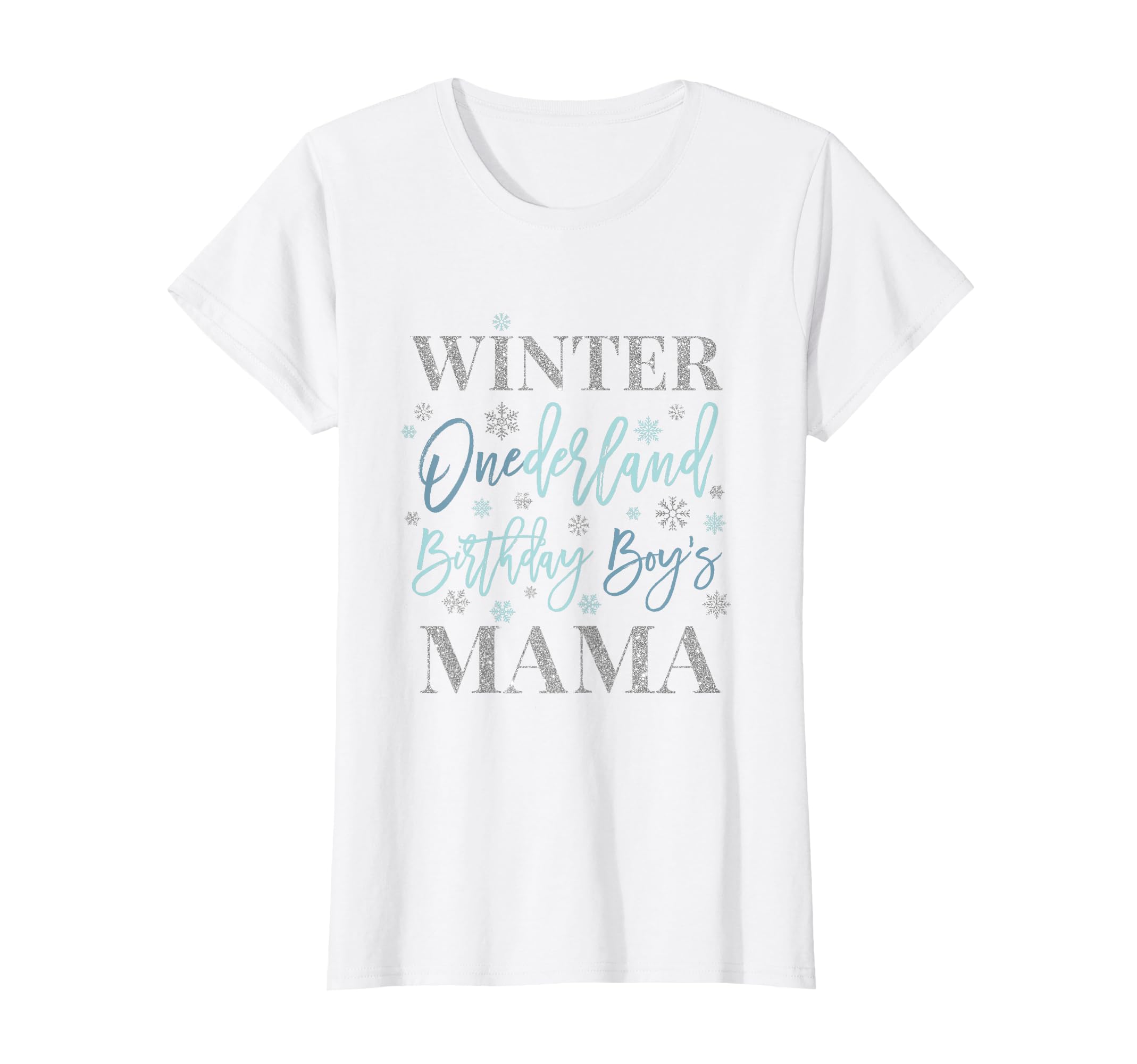 Mama Blue Winter Onederland 1St T-Shirt - Graphic Print for Adults - T-Shirt, Sweatshirt, Hoodie