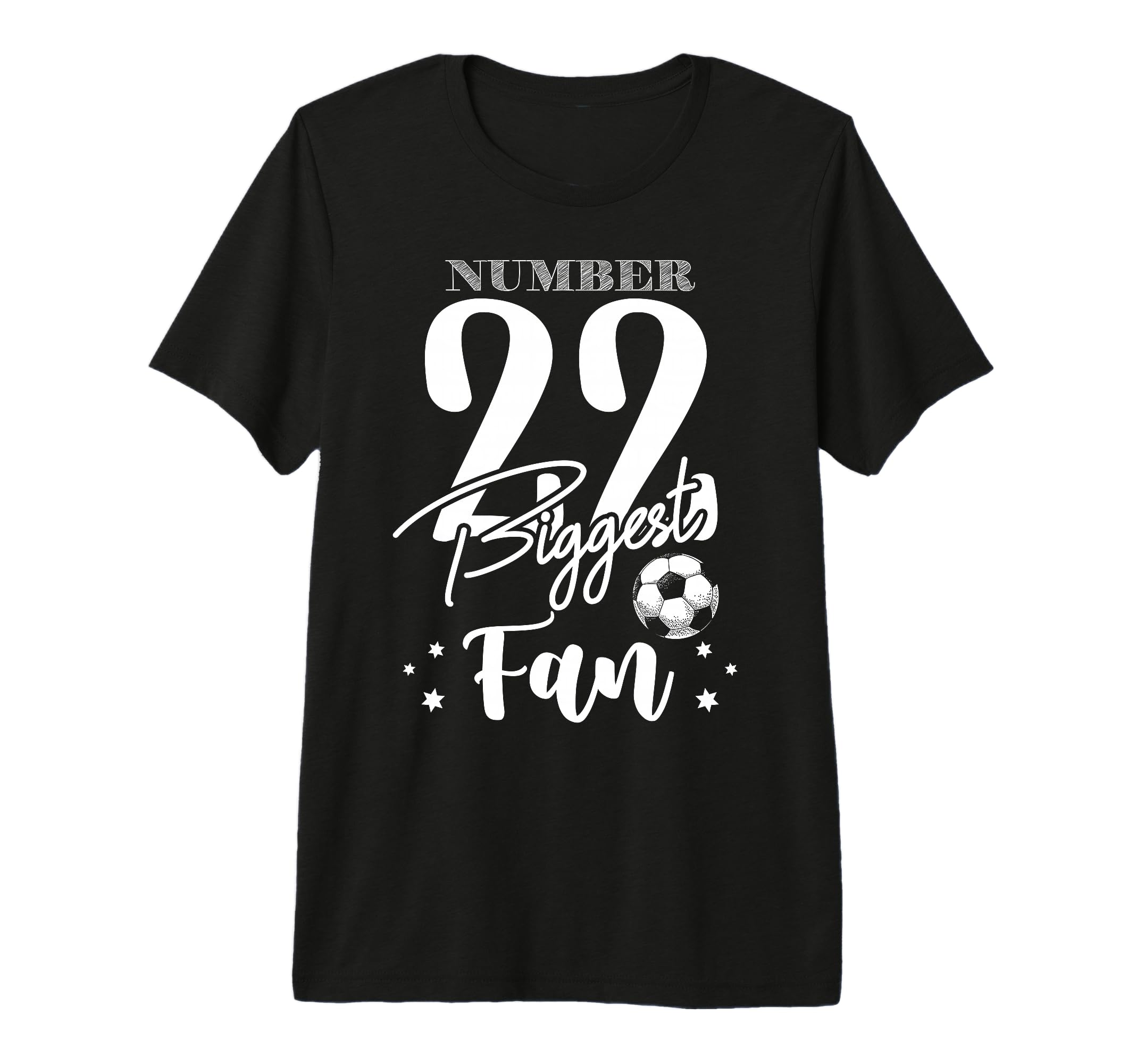 Number 22 Biggest Fan Soccer Player T-Shirt - Trendy Graphic for Adults - T-Shirt, Sweatshirt, Hoodie
