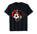 Soccer Dragon Sitting Soccer Ball T-Shirt - Graphic Print Unisex - T-Shirt, Sweatshirt, Hoodie