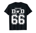 Number 66 Custom Proud Hockey Dad T-Shirt - Unique Graphic Unisex - T-Shirt, Sweatshirt, Hoodie
