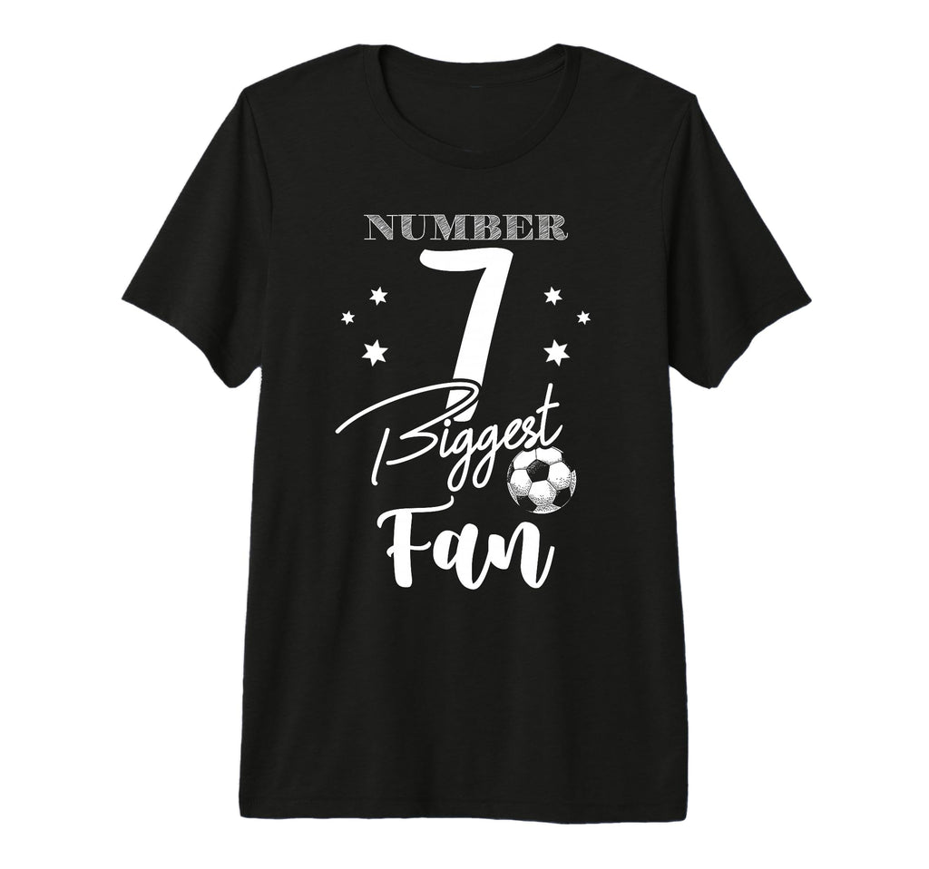 Number 7 Biggest Fan Soccer Player T-Shirt - Minimalist Print for Adults - T-Shirt, Sweatshirt, Hoodie