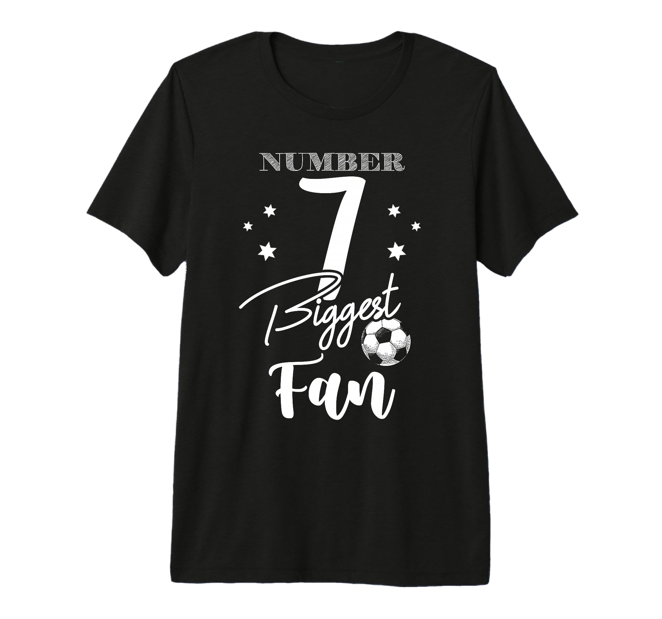 Number 7 Biggest Fan Soccer Player T-Shirt - Minimalist Print for Adults - T-Shirt, Sweatshirt, Hoodie