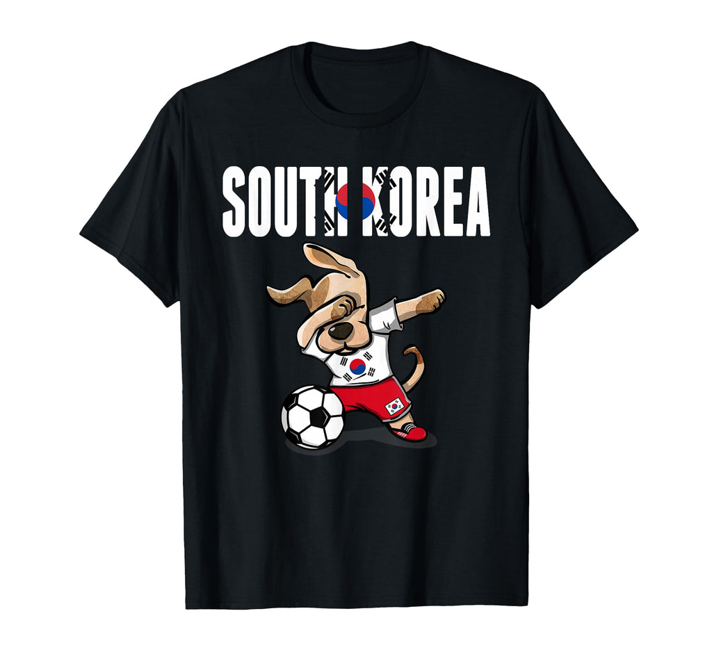 Dabbing Dog South Korea Soccer Fans T-Shirt - Fun Novelty Design Men Women - T-Shirt, Sweatshirt, Hoodie