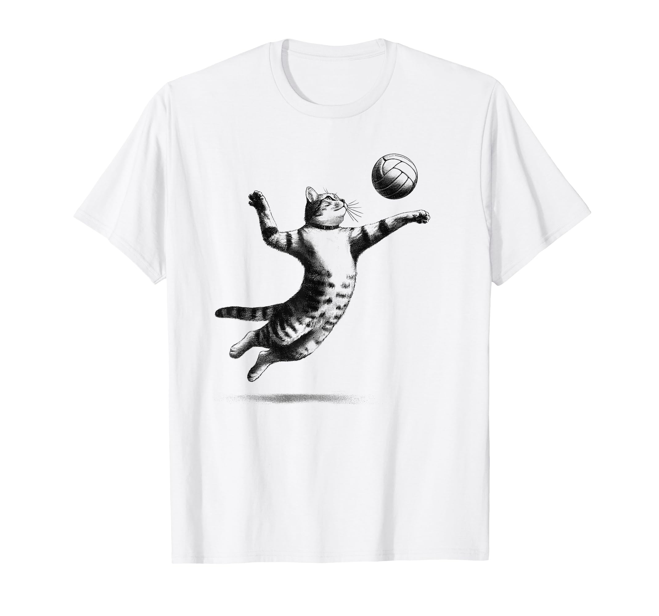 Cat Playing Volleyball Kitten T-Shirt - Novelty Apparel for Adults - T-Shirt, Sweatshirt, Hoodie