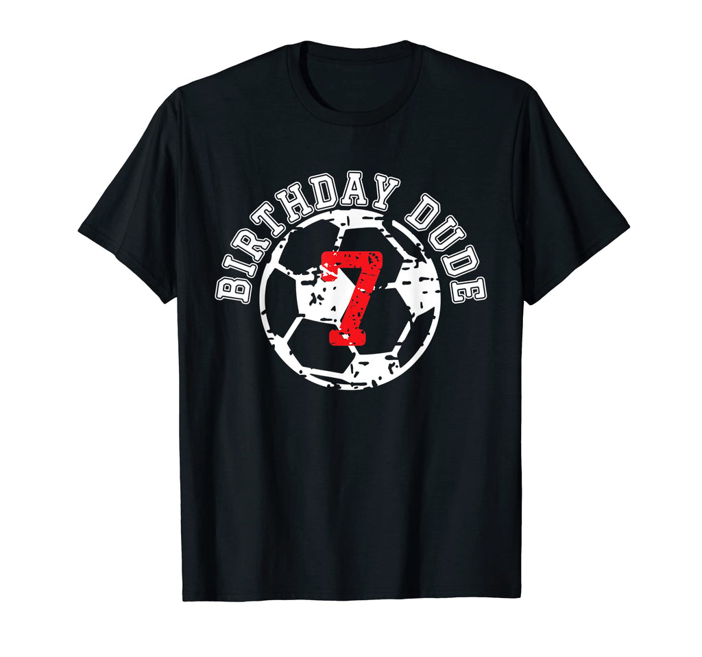 7 Year Old 7Th Birthday Dude Soccer T-Shirt - Aesthetic Graphic for Adults - T-Shirt, Sweatshirt, Hoodie