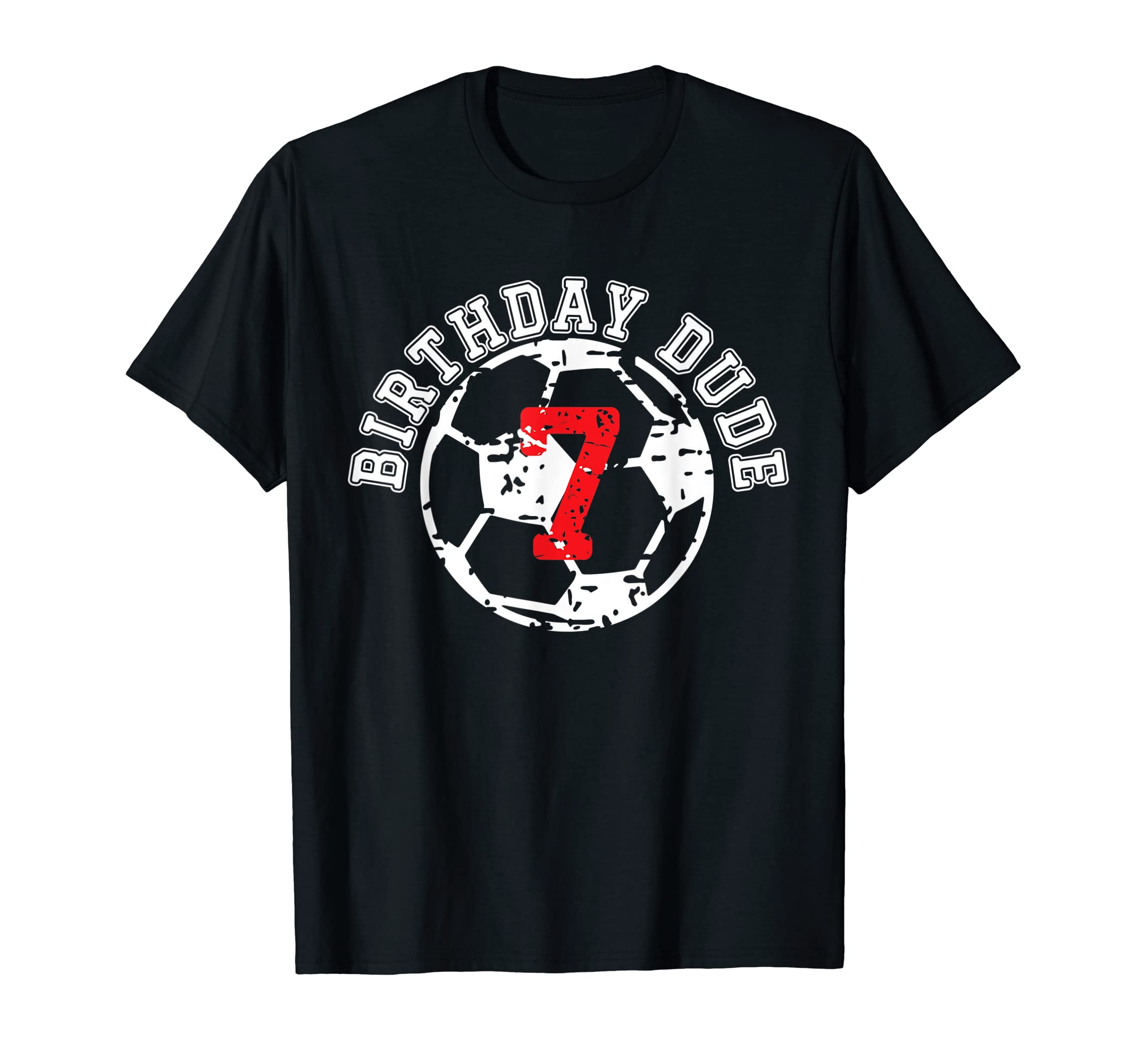 7 Year Old 7Th Birthday Dude Soccer T-Shirt - Aesthetic Graphic for Adults - T-Shirt, Sweatshirt, Hoodie