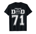 Custom Proud Football Dad Number 71 T-Shirt - Minimalist Print Unisex - T-Shirt, Sweatshirt, Hoodie