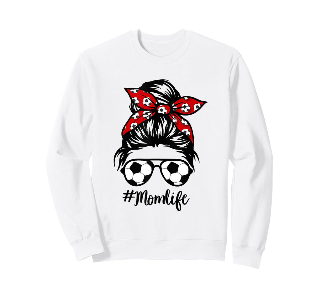 Soccer Mom Messy Bun Life Hair Sweatshirt - Minimalist Print Unisex - T-Shirt, Sweatshirt, Hoodie