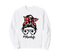 Soccer Mom Messy Bun Life Hair Sweatshirt - Minimalist Print Unisex - T-Shirt, Sweatshirt, Hoodie