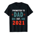 Promoted To Dad Est 2021 Fathers Day T-Shirt - Aesthetic Graphic Unisex - T-Shirt, Sweatshirt, Hoodie