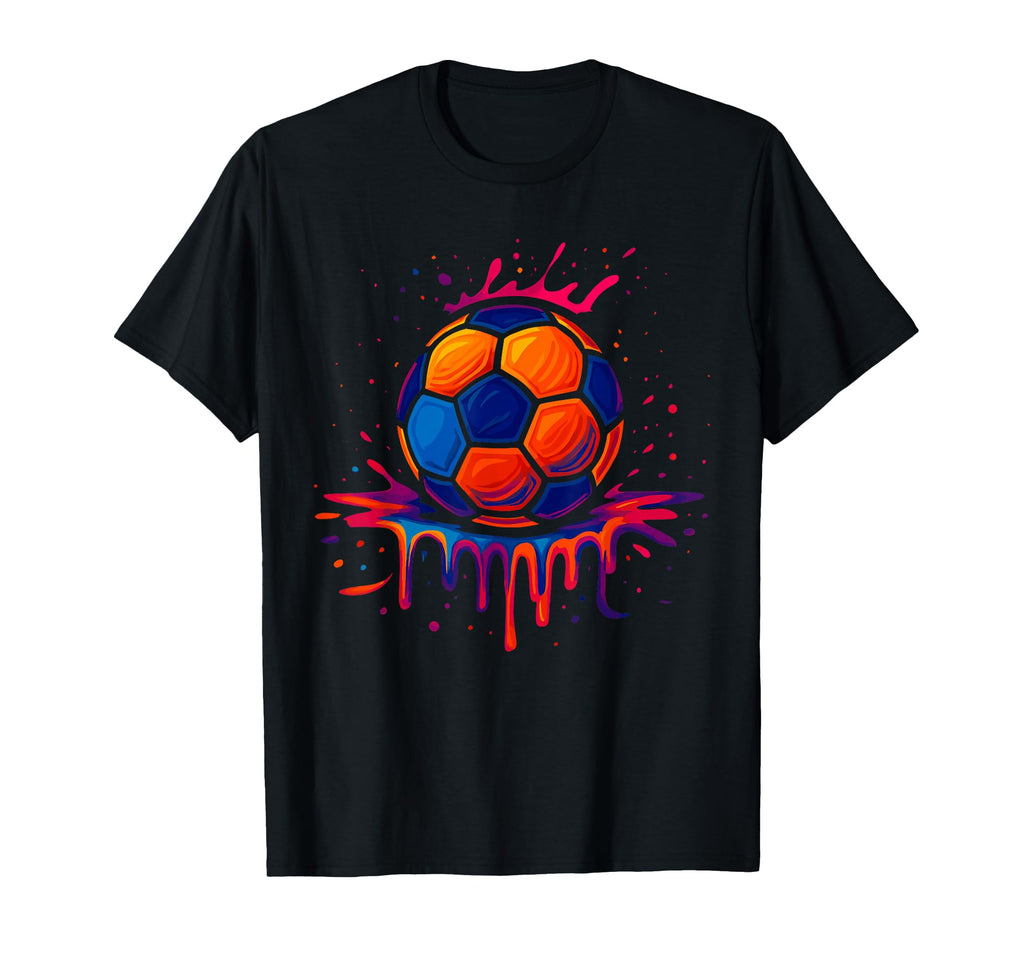 Color Splash Soccer Drip Game Day Soccer T-Shirt - Unique Graphic Men Women - T-Shirt, Sweatshirt, Hoodie