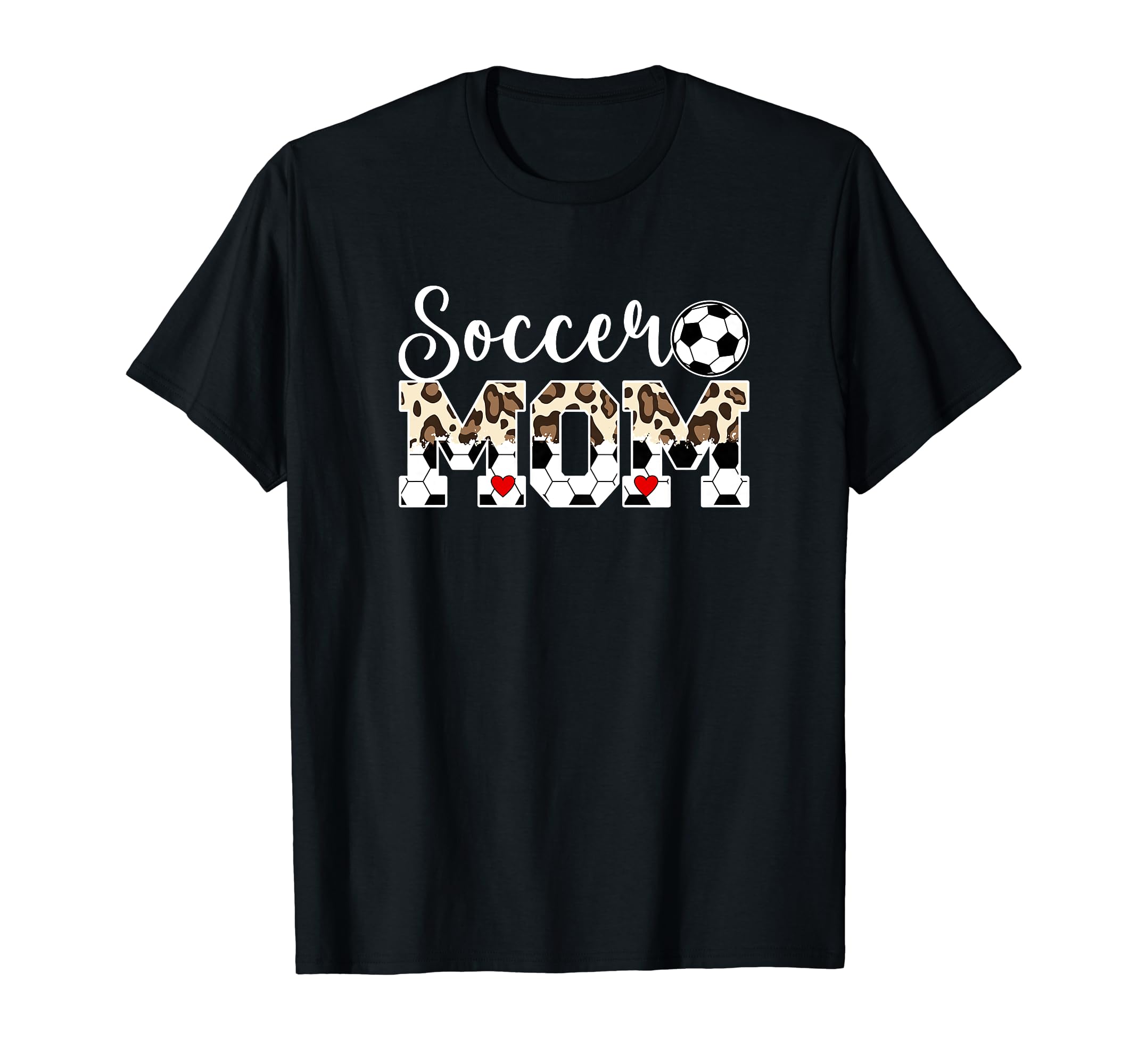 Soccer Mom Soccer Player Mama Leopard T-Shirt - Novelty Apparel Unisex - T-Shirt, Sweatshirt, Hoodie
