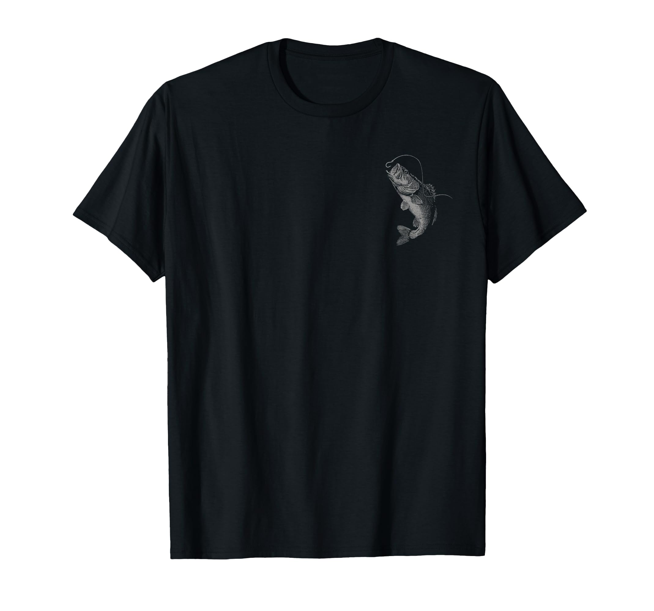 Camo Bass Fish Patriotic Fishing Front T-Shirt - Fun Novelty Design Unisex - T-Shirt, Sweatshirt, Hoodie