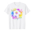 Soccer Ball Watercolor Paint Splashes T-Shirt - Novelty Apparel Men Women - T-Shirt, Sweatshirt, Hoodie